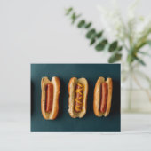Hot Dogs and Buns Postkarte (Stehend Vorderseite)