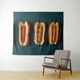 Hot Dogs and Buns Wandteppich