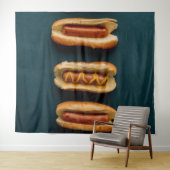 Hot Dogs and Buns Wandteppich (Beispiel (Horizontal))