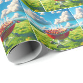 Hot Dogs auf GRILLEN Grill Geschenkpapier (Rolleneckpunkt)