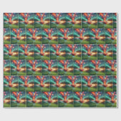 Hot Dogs auf GRILLEN Grill Geschenkpapier (Flach)