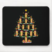 Hot Dogs Christmas Tree Lights Funny Fast Food Hot Mousepad (Vorne)