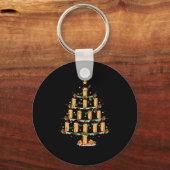 Hot Dogs Christmas Tree Lights Funny Fast Food Hot Schlüsselanhänger (Vorderseite)