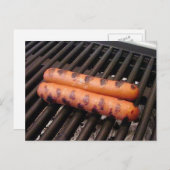 Hot Dogs, gegrillt Postkarte (Vorne/Hinten)