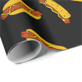 Hot Dogs Kindergeburtstag Party Geschenkpapier (Rolleneckpunkt)