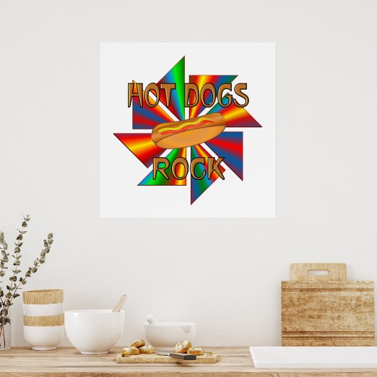 Hot Dogs Rock Poster (Küche)