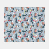 Hot dogs und Limonade Summer Dackel Fleecedecke (Vorderseite (Horizontal))