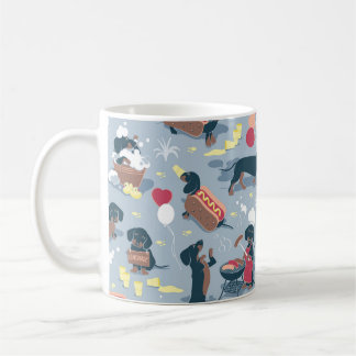 Hot dogs und Limonade Summer Dackel Kaffeetasse