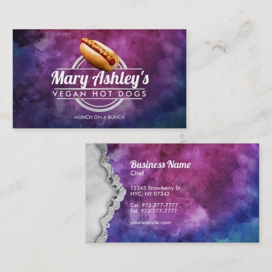Hot Dogs Visitenkarten Visitenkarte (Vorne/Hinten)