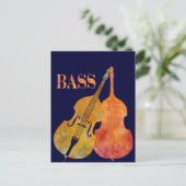 Hot Double Bass Postkarte (Stehend Vorderseite)