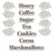 Hot Drink Bar Labels (Vorderseite)