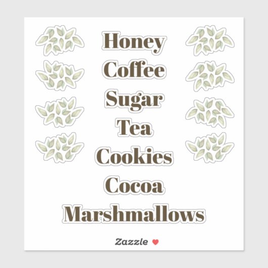 Hot Drink Bar Labels (Blatt)