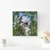 Hot Eagles Wall Clock Quadratische Wanduhr (Zuhause)