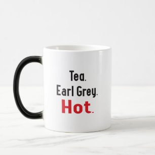 Hot Earl Grey Tea Color Ändern der Tasse