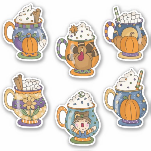 Hot-Fall-Getränk Aufkleber (Vorderseite)