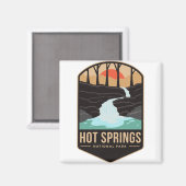 Hot Federn Nationalpark Logo Magnet (Vorderseite/Rückseite)