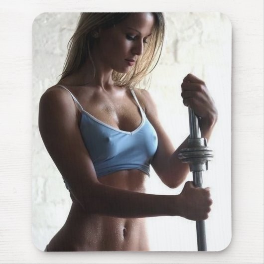 Hot Female Fitness Girls Mousepad (Vorne)