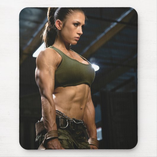 Hot Female Fitness Girls Mousepad (Vorne)