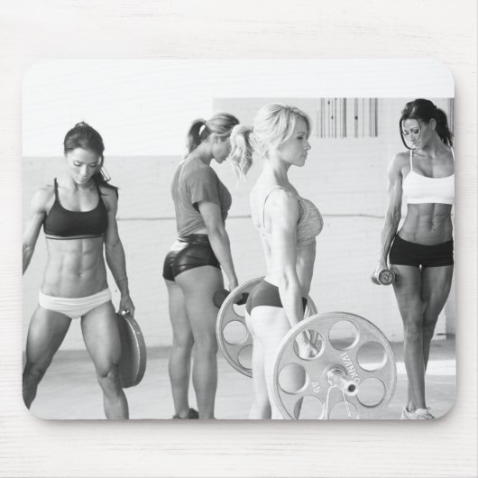 Hot Female Fitness Girls Mousepad (Vorne)