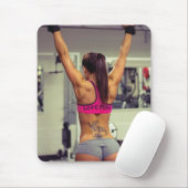 Hot Female Fitness Girls Mousepad (Mit Mouse)