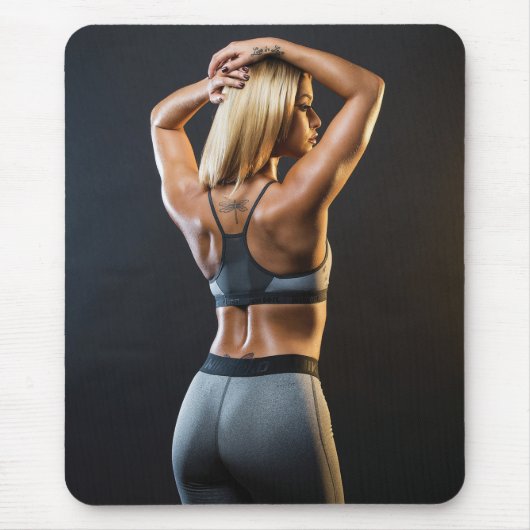 Hot Female Fitness Girls Mousepad (Vorne)