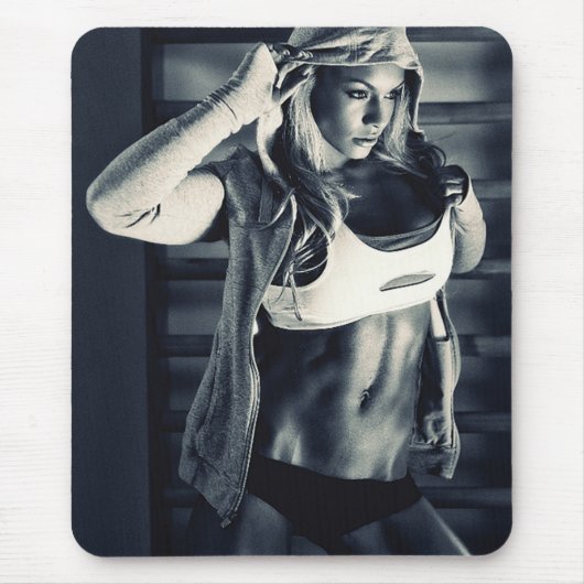 Hot Female Fitness Girls Mousepad (Vorne)