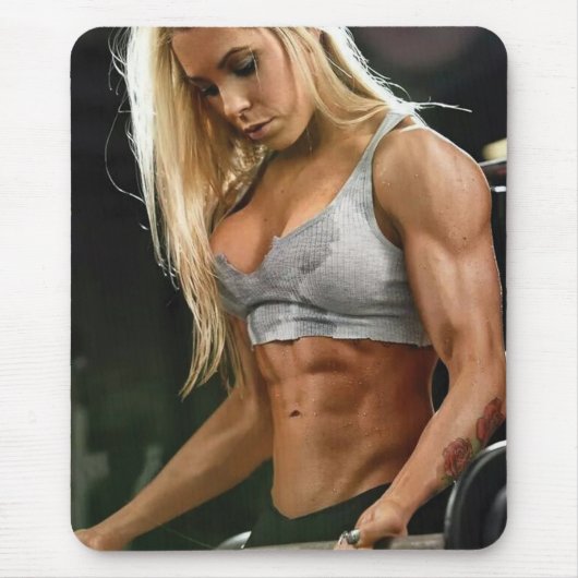 Hot Female Fitness Girls Mousepad (Vorne)