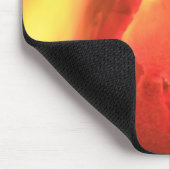 Hot Fire and Burning Wood Mouse Pad Mousepad (Ecke)