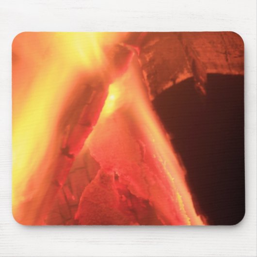 Hot Fire and Burning Wood Mouse Pad Mousepad (Vorne)