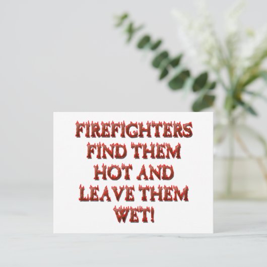 HOT FIREFIGHTERS POSTKARTE (Stehend Vorderseite)