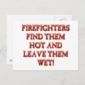 HOT FIREFIGHTERS POSTKARTE (Vorne/Hinten)