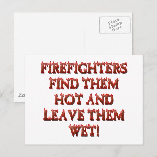 HOT FIREFIGHTERS POSTKARTE (Vorne/Hinten)