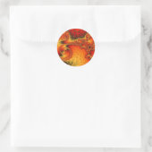 Hot Firepes-Aufkleber Runder Aufkleber (Tasche)