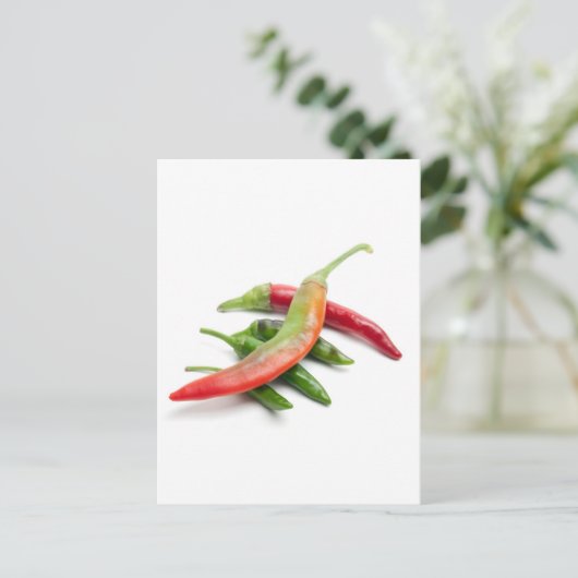 Hot Five Chili Postkarte (Stehend Vorderseite)