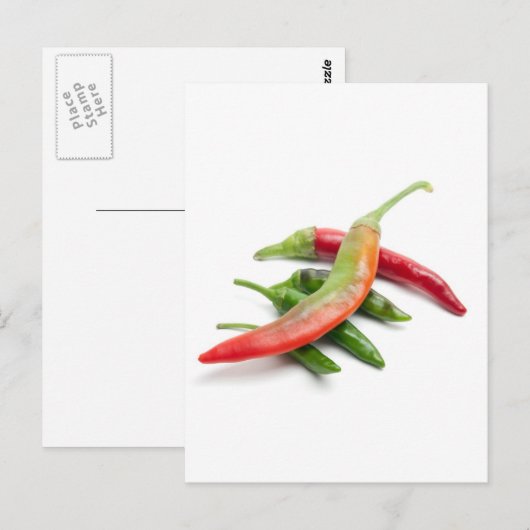 Hot Five Chili Postkarte (Vorne/Hinten)