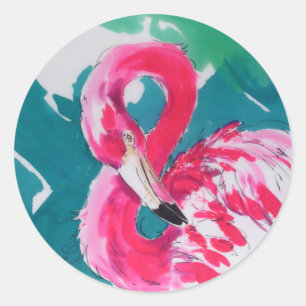 Hot Flamingo Rosa Aufkleber