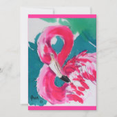 Hot Flamingo "Save the Date" Einladungen (Vorderseite)