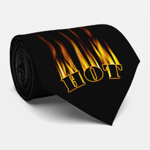 Hot - Flammen-Design Krawatte