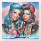 Hot Flash Chronicles Glass Untersetzer - Bold & Sa (Vorderseite)
