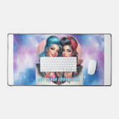 Hot Flash Chronicles Retro Large Gaming Mousepad Schreibtischunterlage (Tastatur & Maus)