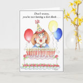 Hot Flash Geburtstag Karte (Gelbe Blume)