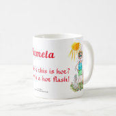Hot Flash in der globalen Erwärmung Textkaffee der Kaffeetasse (VorderseiteRechts)