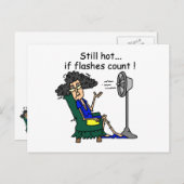 Hot-Flash-Spaß Postkarte (Vorne/Hinten)