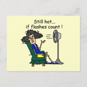Hot-Flash-Spaß Postkarte