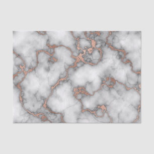 Hot Foil Rose Gold Marmor Design Seidenpapier