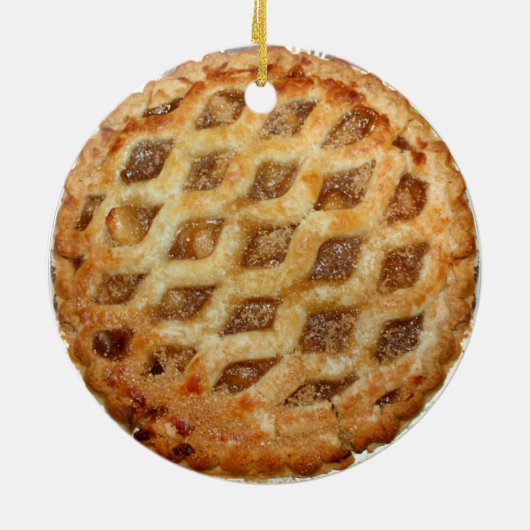 Hot Fresh Apple Pie Keramik Ornament (Hinten)
