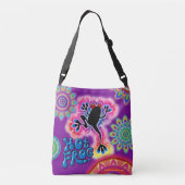 Hot Frog Surf Psychedelic Cross Body Tasche lila (Rückseite)