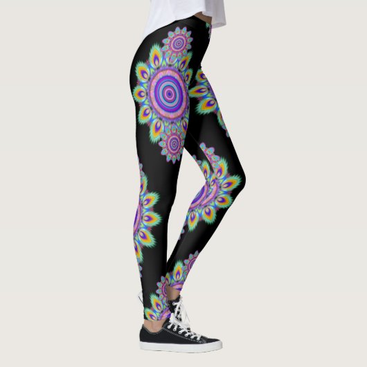 Hot Frog Surf psychedelisch BoHo Leggings schwarz. (Rechts)