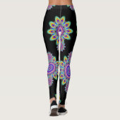 Hot Frog Surf psychedelisch BoHo Leggings schwarz. (Rückseite)