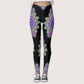 Hot Frog Surf psychedelisch BoHo Leggings schwarz. (Vorderseite)